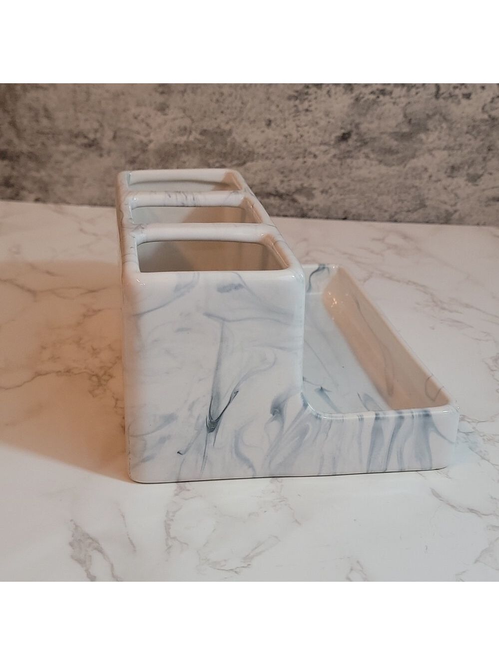 Rae Dunn marble THINGS holder/organizer - Picture 5 of 8